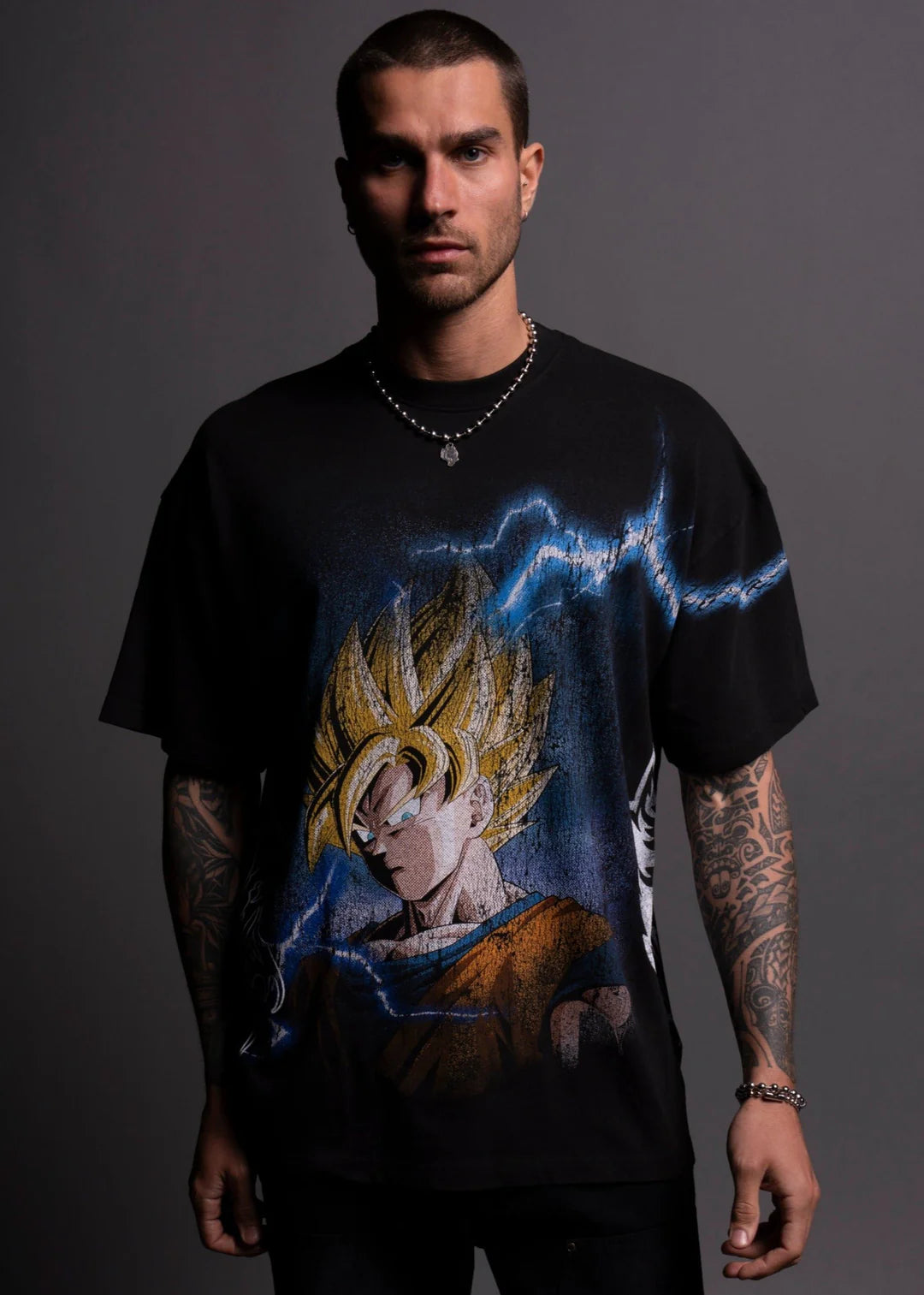 GOKU ENERGY "PREMIUM" OVERSIZED TEE IN BLACK