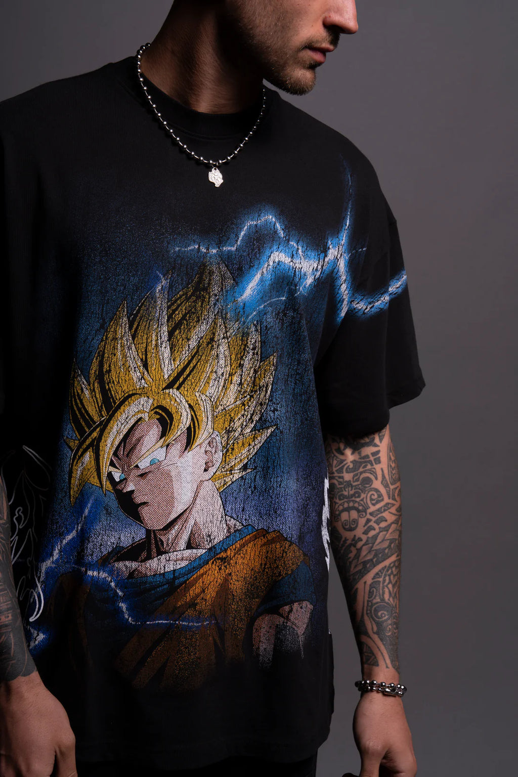 GOKU ENERGY "PREMIUM" OVERSIZED TEE IN BLACK