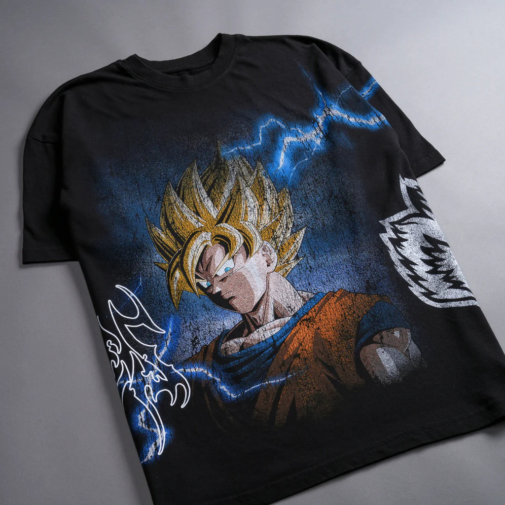 GOKU ENERGY "PREMIUM" OVERSIZED TEE IN BLACK