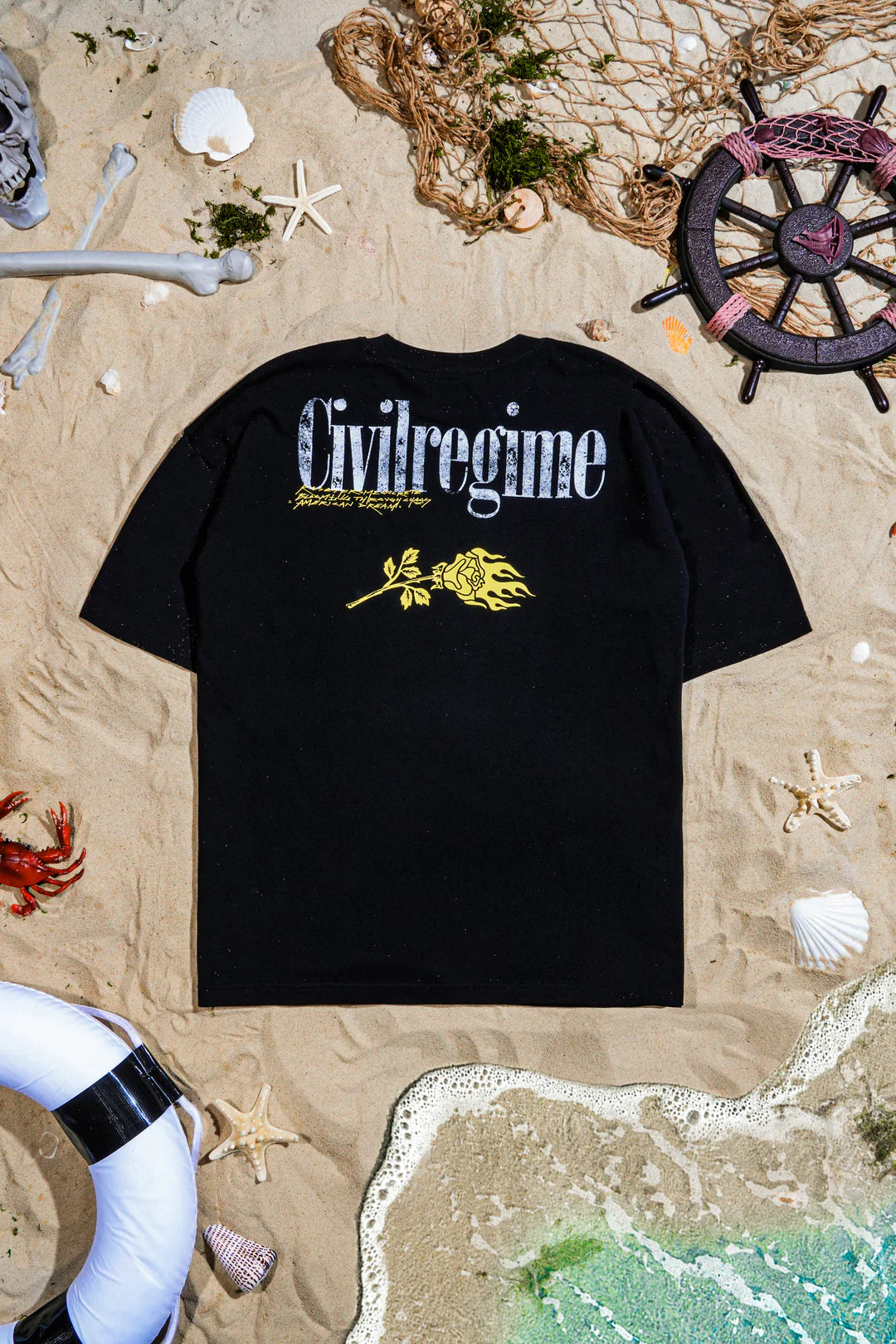 PUNKBOB AMERICAN CLASSIC OVERSIZED TEE IN BLACK