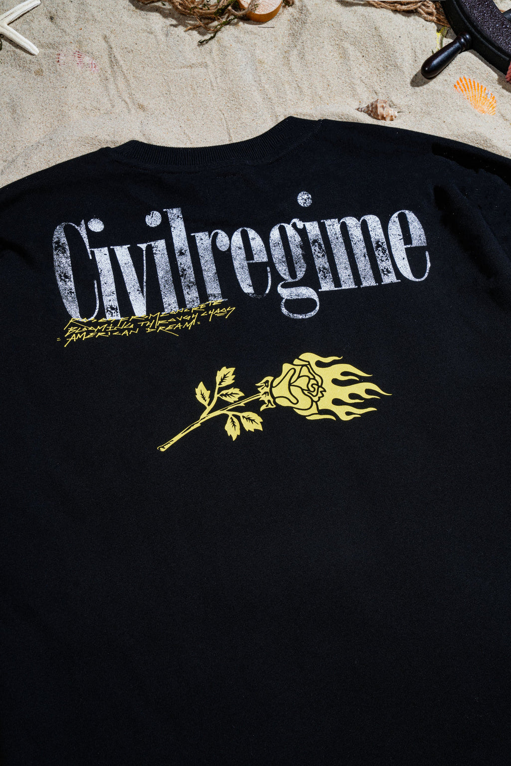 PUNKBOB AMERICAN CLASSIC OVERSIZED TEE IN BLACK
