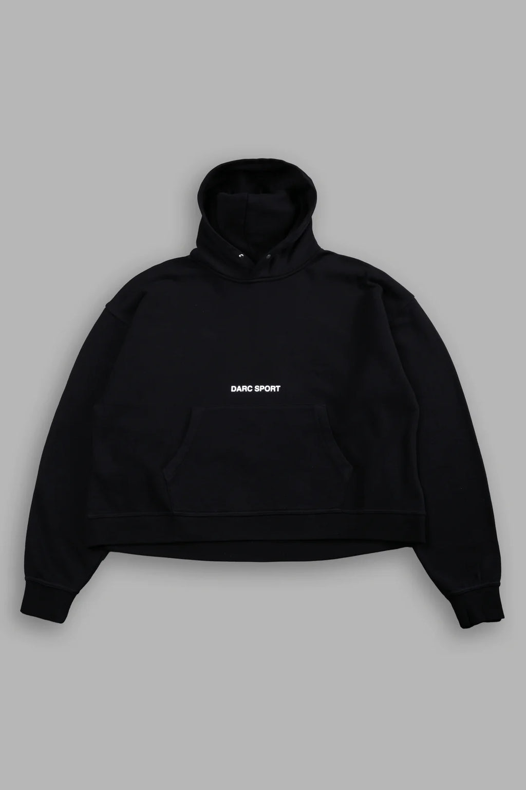 RESPECT US "BOX CUT" PIERCE HOODIE IN BLACK