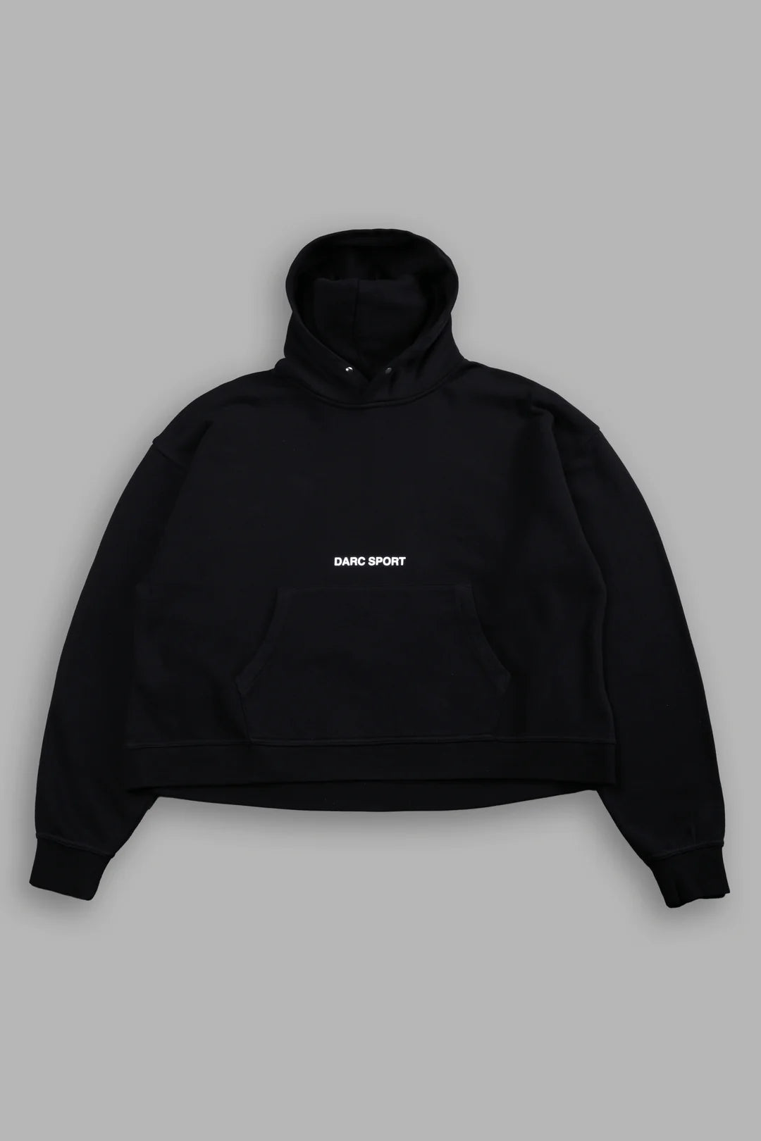 RESPECT US "BOX CUT" PIERCE HOODIE IN BLACK