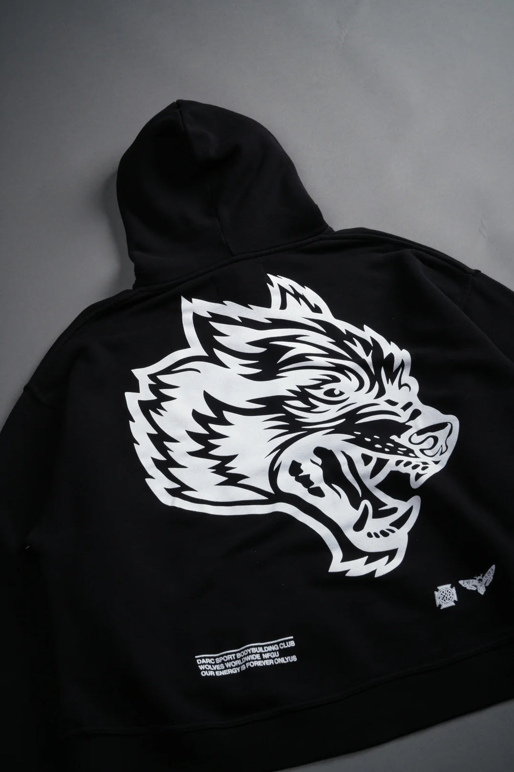 RESPECT US "BOX CUT" PIERCE HOODIE IN BLACK