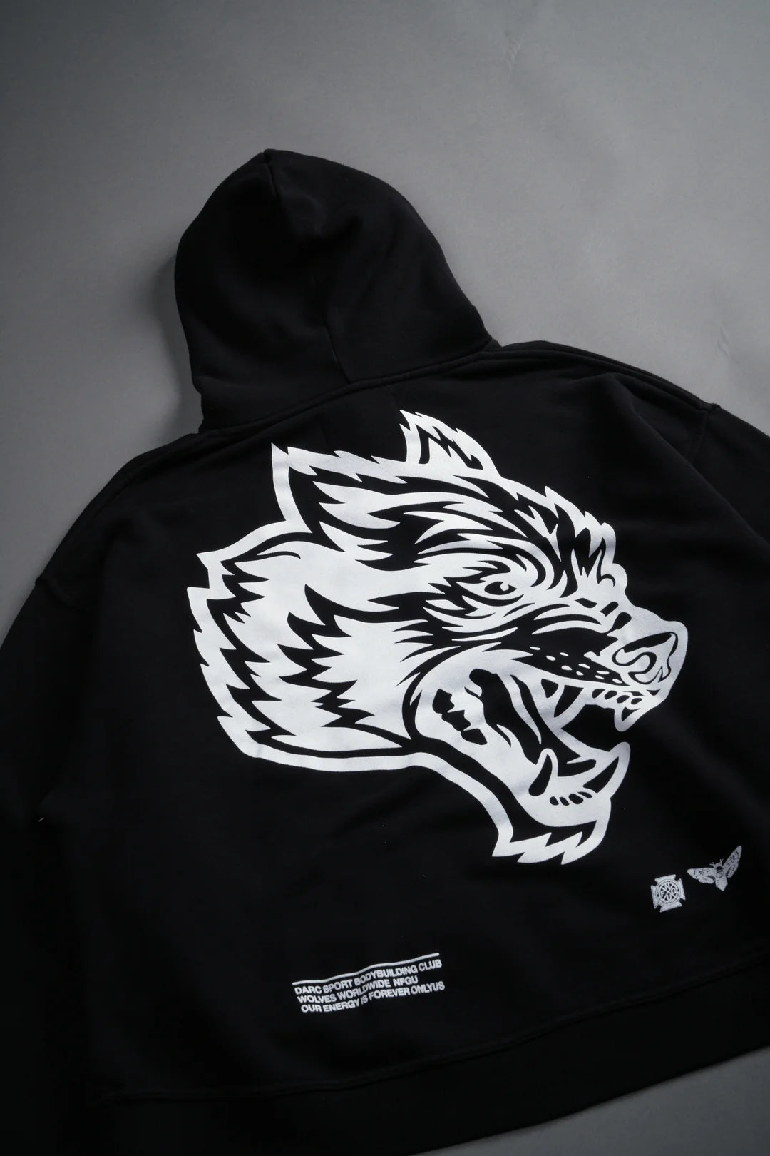 RESPECT US "BOX CUT" PIERCE HOODIE IN BLACK