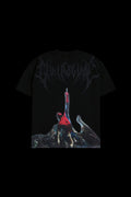 ZOMBIE SPIDERMAN AMERICAN CLASSIC OVERSIZED TEE IN BLACK