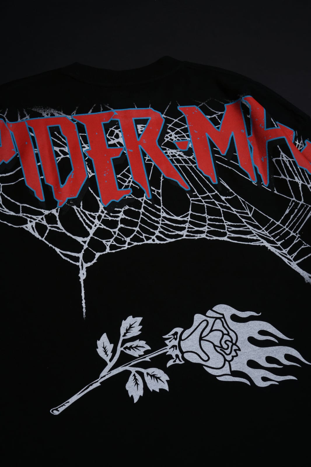 ZOMBIE SPIDERMAN AMERICAN CLASSIC OVERSIZED TEE IN BLACK