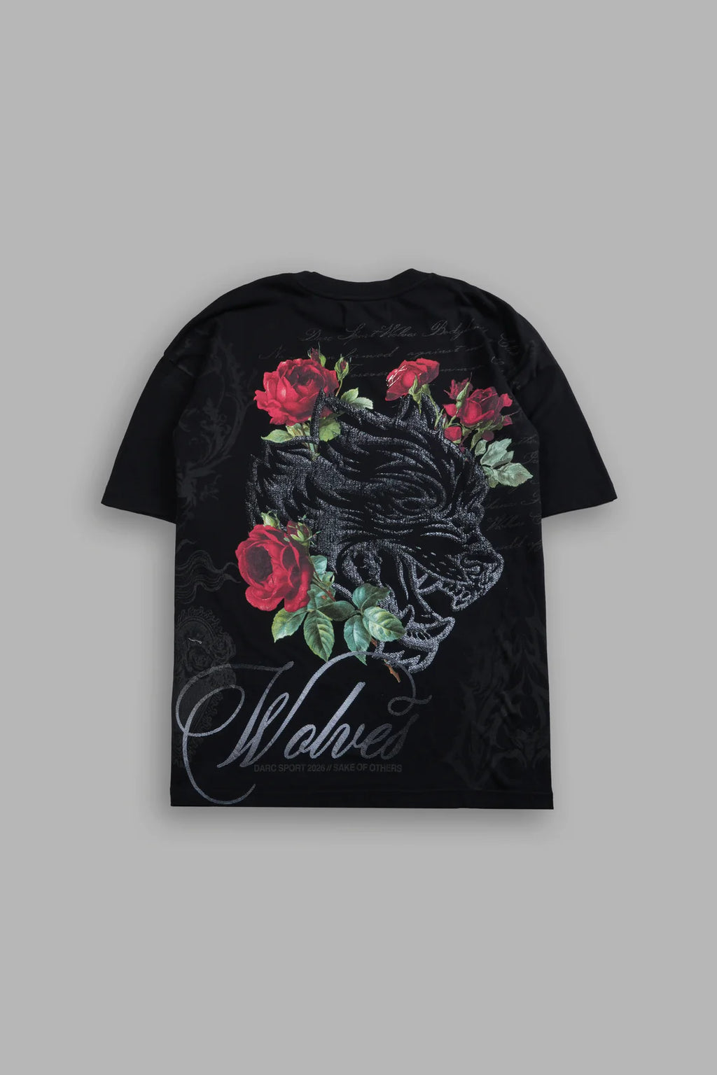 NOCTURNE BLOOM PREMIUM OVERSIZED TEE IN BLACK