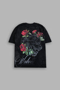 NOCTURNE BLOOM PREMIUM OVERSIZED TEE IN BLACK
