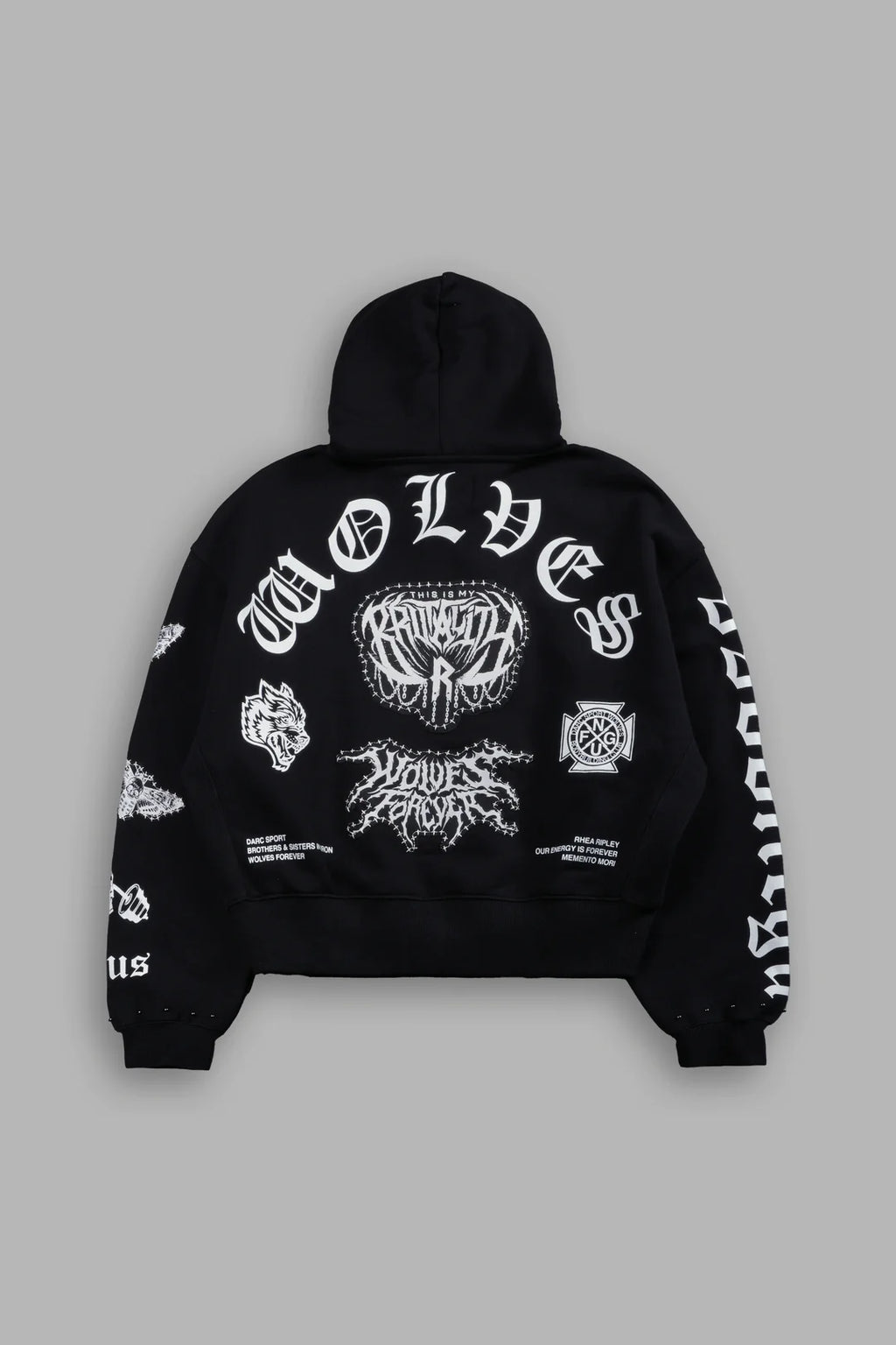 GIVE IT YOUR ALL "SAGE" CROPPED ZIP HOODIE IN BLACK