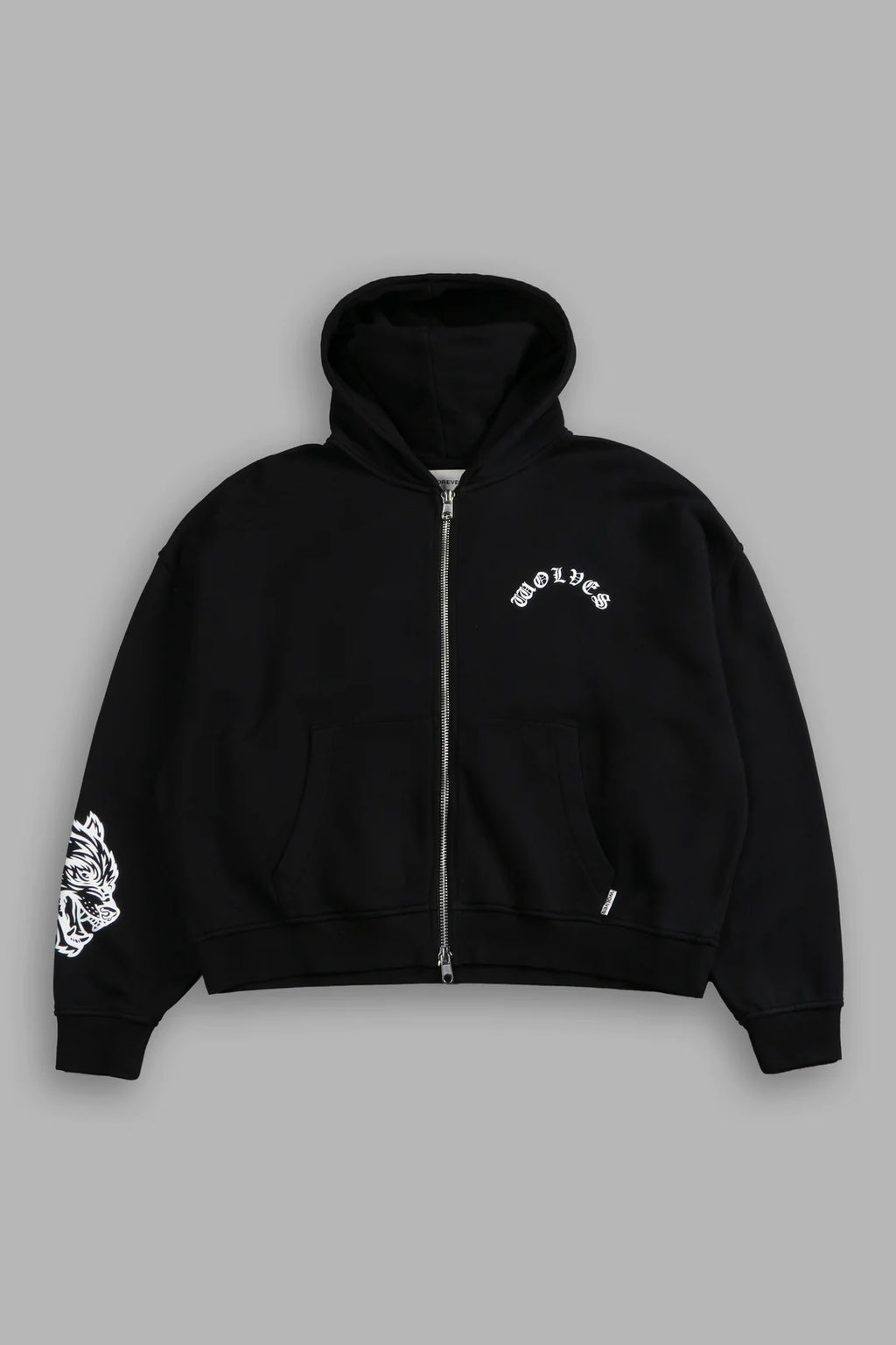 WOLF CHOPPER VEX DOUBLE ZIP HOODIE IN BLACK