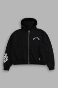 WOLF CHOPPER VEX DOUBLE ZIP HOODIE IN BLACK