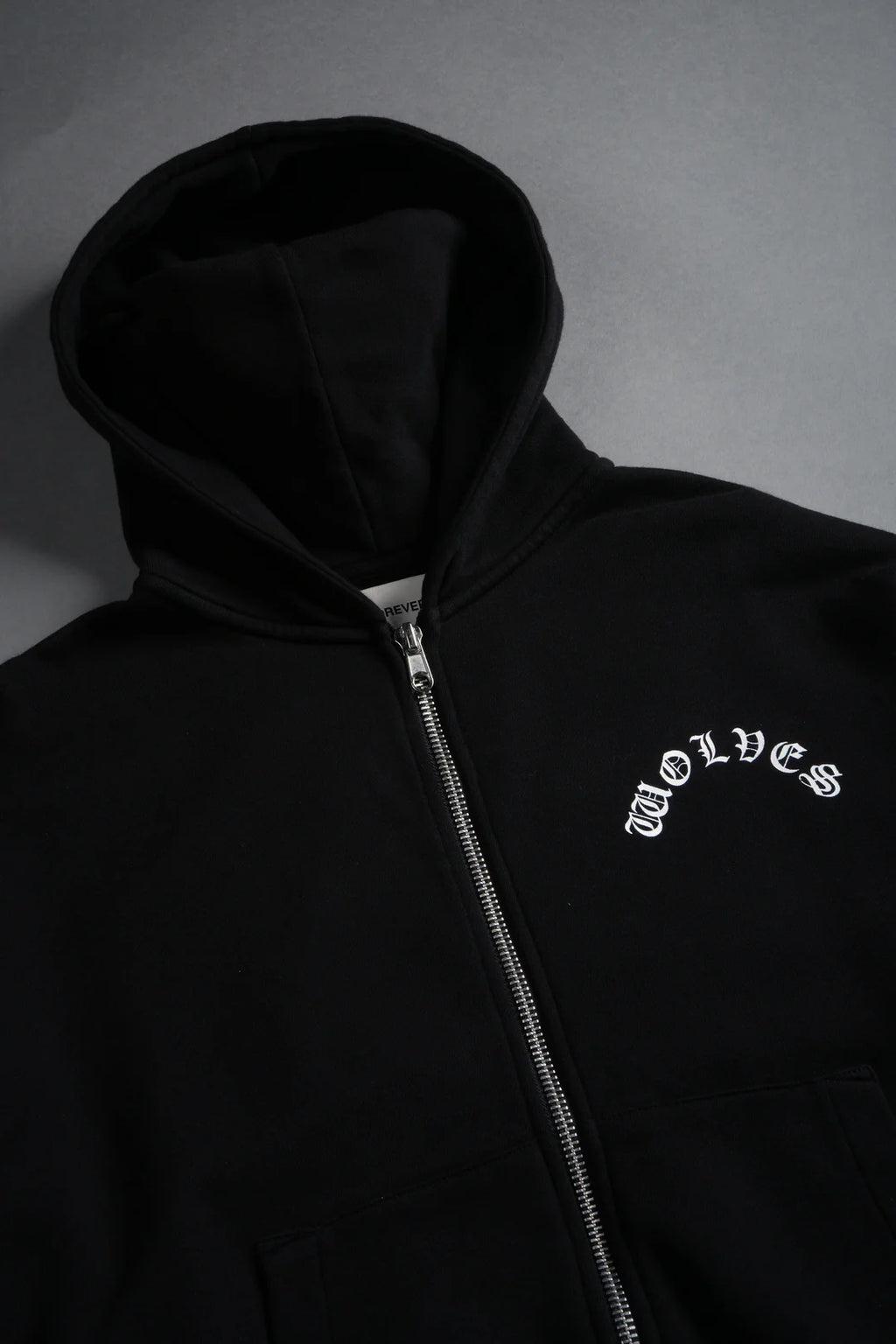 WOLF CHOPPER VEX DOUBLE ZIP HOODIE IN BLACK