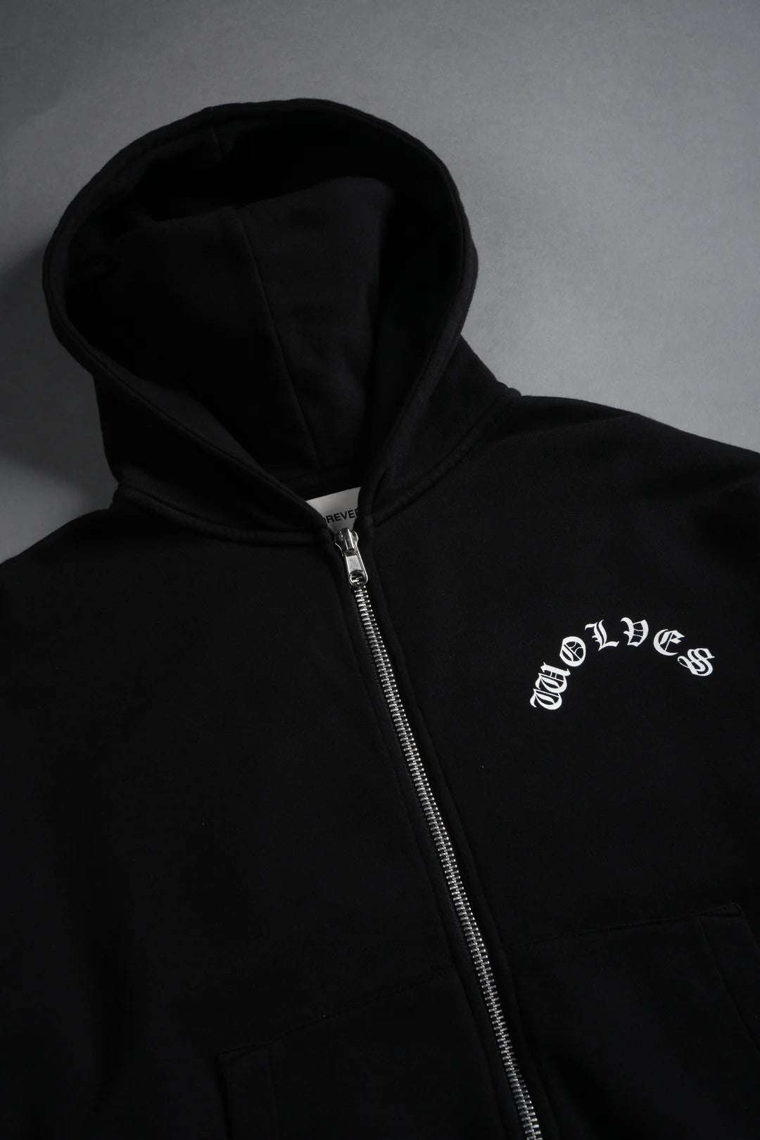 WOLF CHOPPER VEX DOUBLE ZIP HOODIE IN BLACK