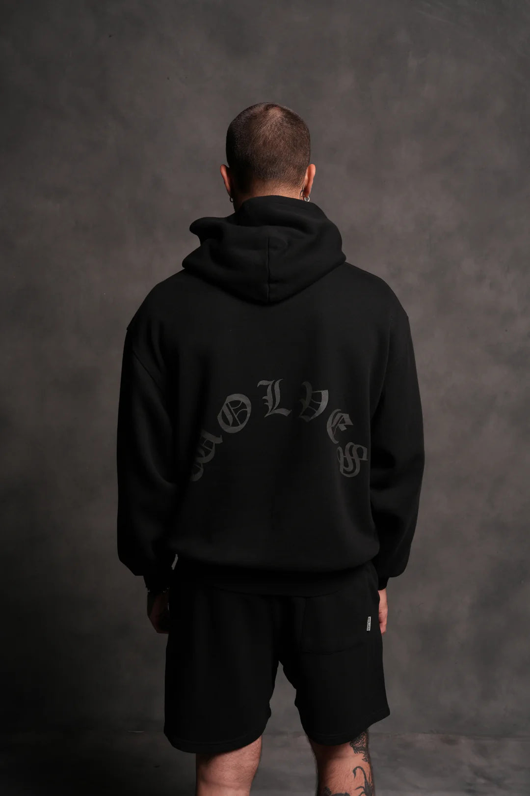 WOLF CHOPPER FRVR "PIERCE" HOODIE IN BLACK