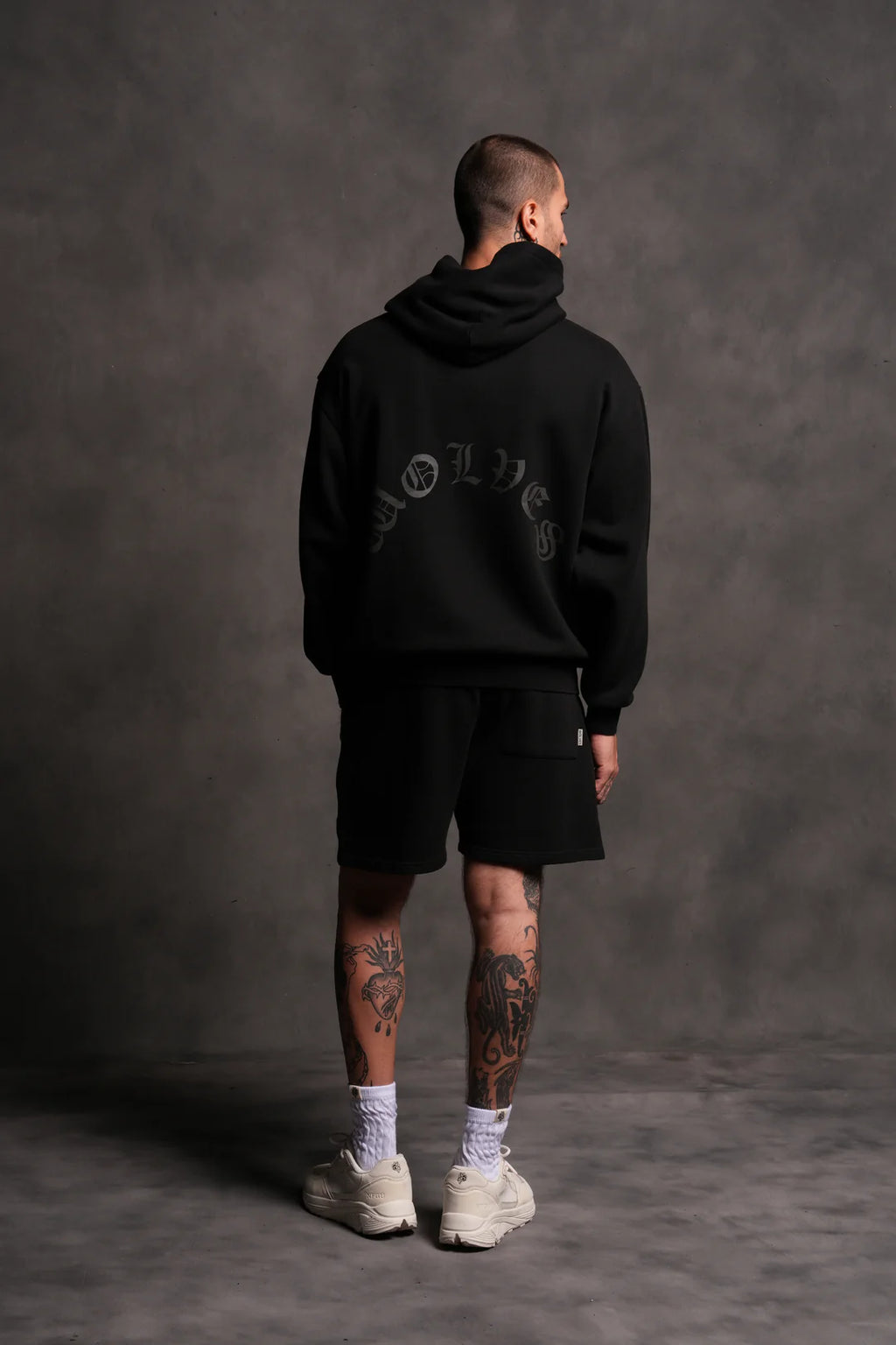 WOLF CHOPPER FRVR "PIERCE" HOODIE IN BLACK