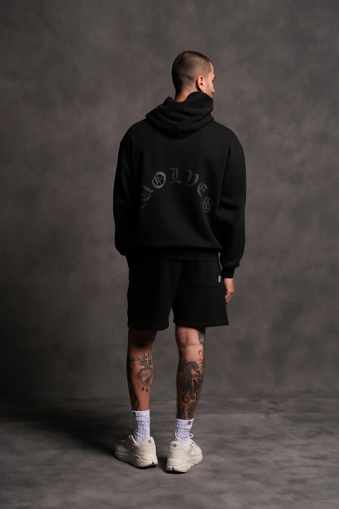 WOLF CHOPPER FRVR "PIERCE" HOODIE IN BLACK