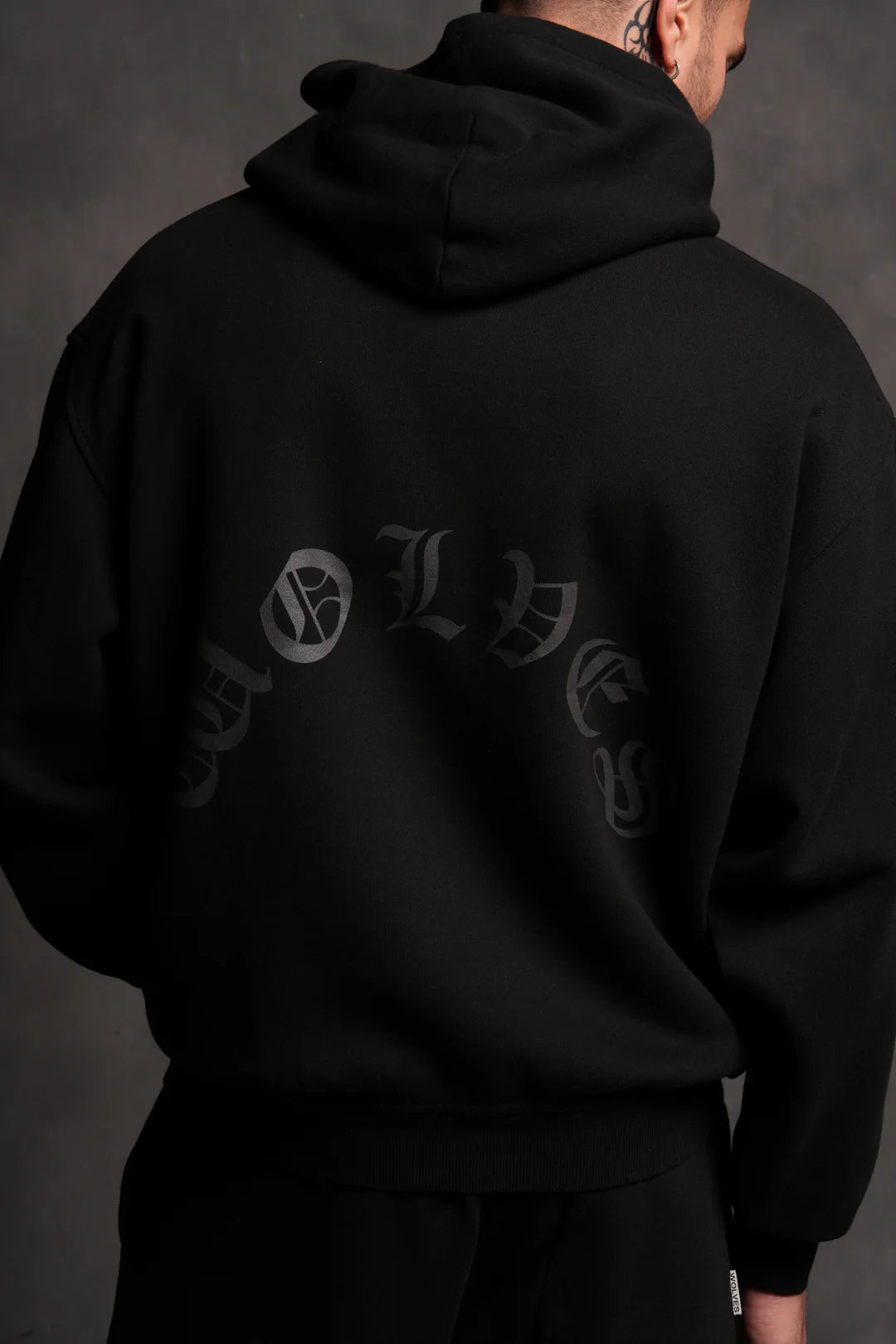 WOLF CHOPPER FRVR "PIERCE" HOODIE IN BLACK