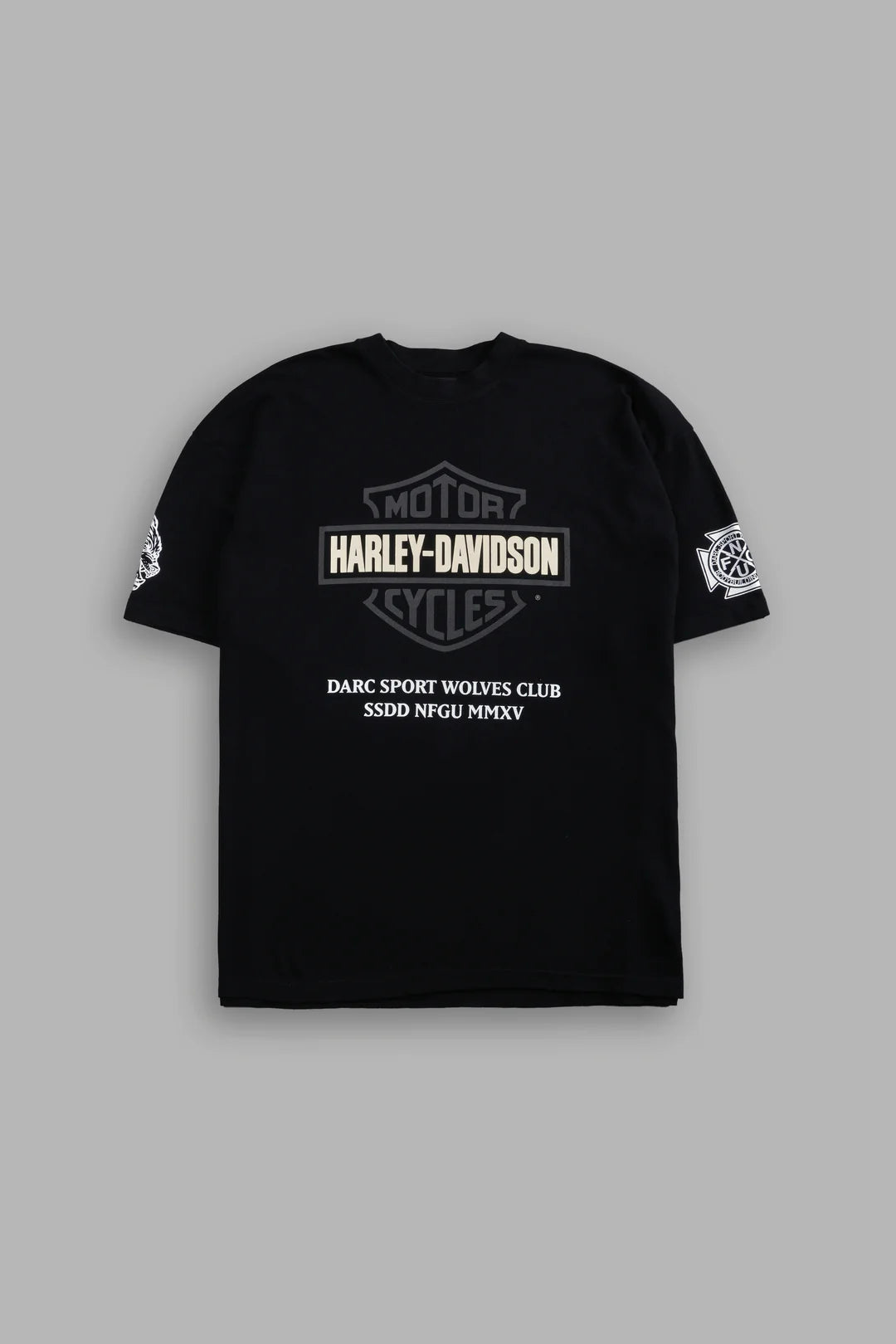 OUR CLUBS "PREMIUM" OVERSIZED TEE IN BLACK/BLACK