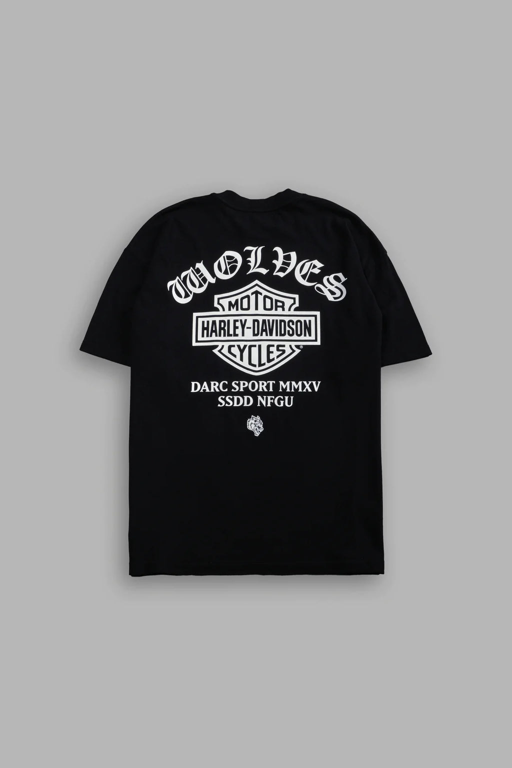 HARLEY-DAVIDSON WOLVES "PREMIUM" OVERSIZED TEE IN BLACK