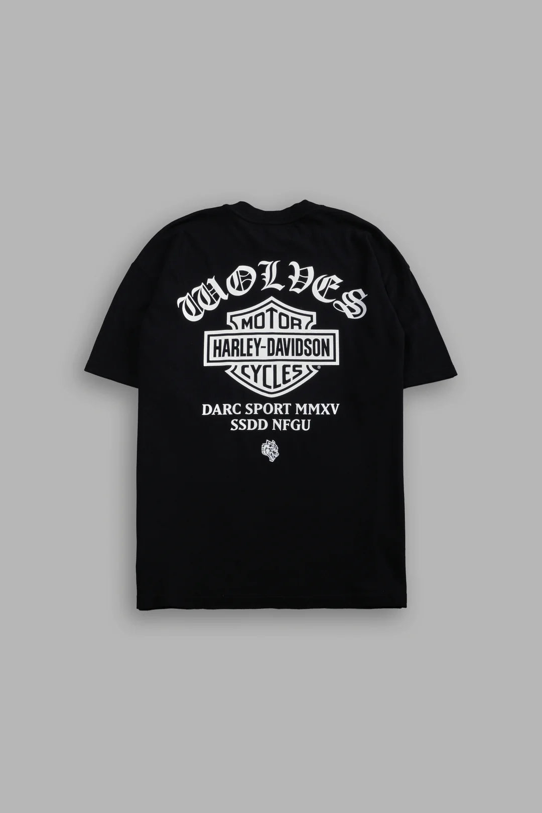 HARLEY-DAVIDSON WOLVES "PREMIUM" OVERSIZED TEE IN BLACK