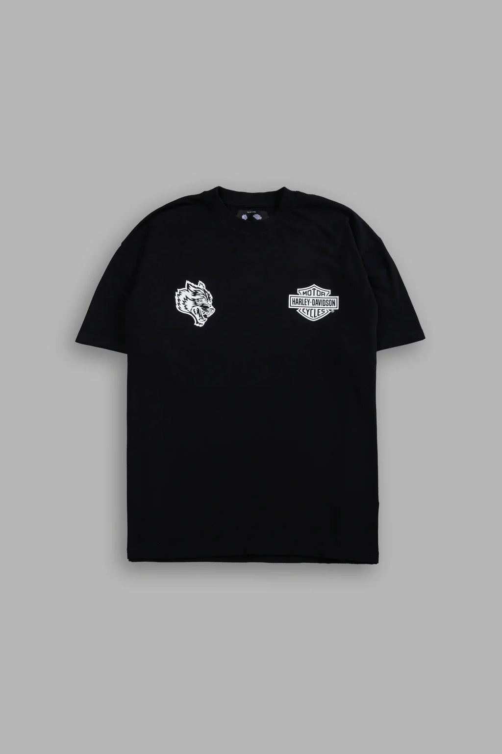 HARLEY-DAVIDSON WOLVES "PREMIUM" OVERSIZED TEE IN BLACK