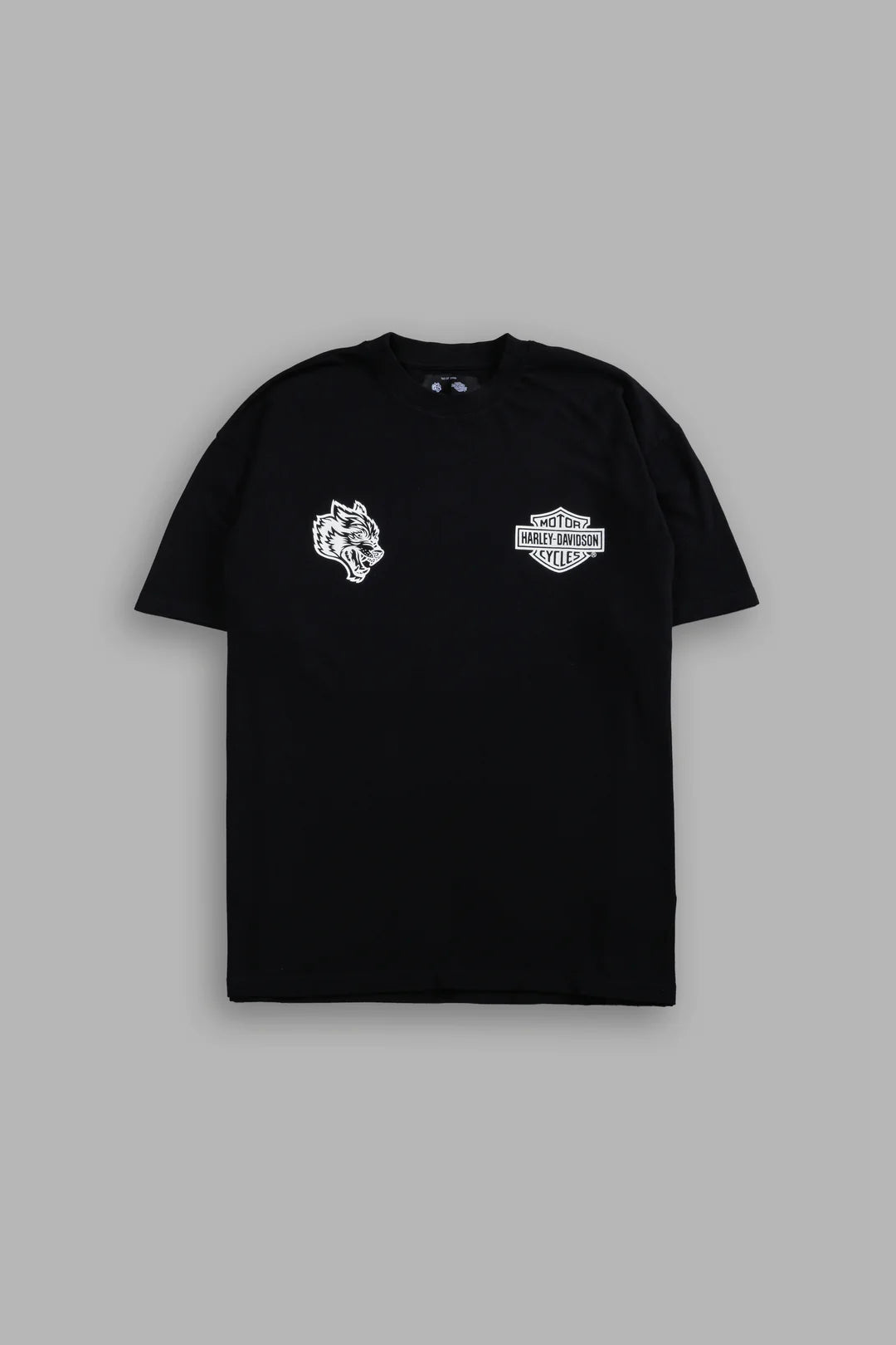 HARLEY-DAVIDSON WOLVES "PREMIUM" OVERSIZED TEE IN BLACK