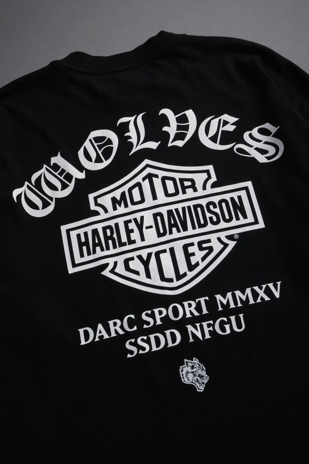 HARLEY-DAVIDSON WOLVES "PREMIUM" OVERSIZED TEE IN BLACK