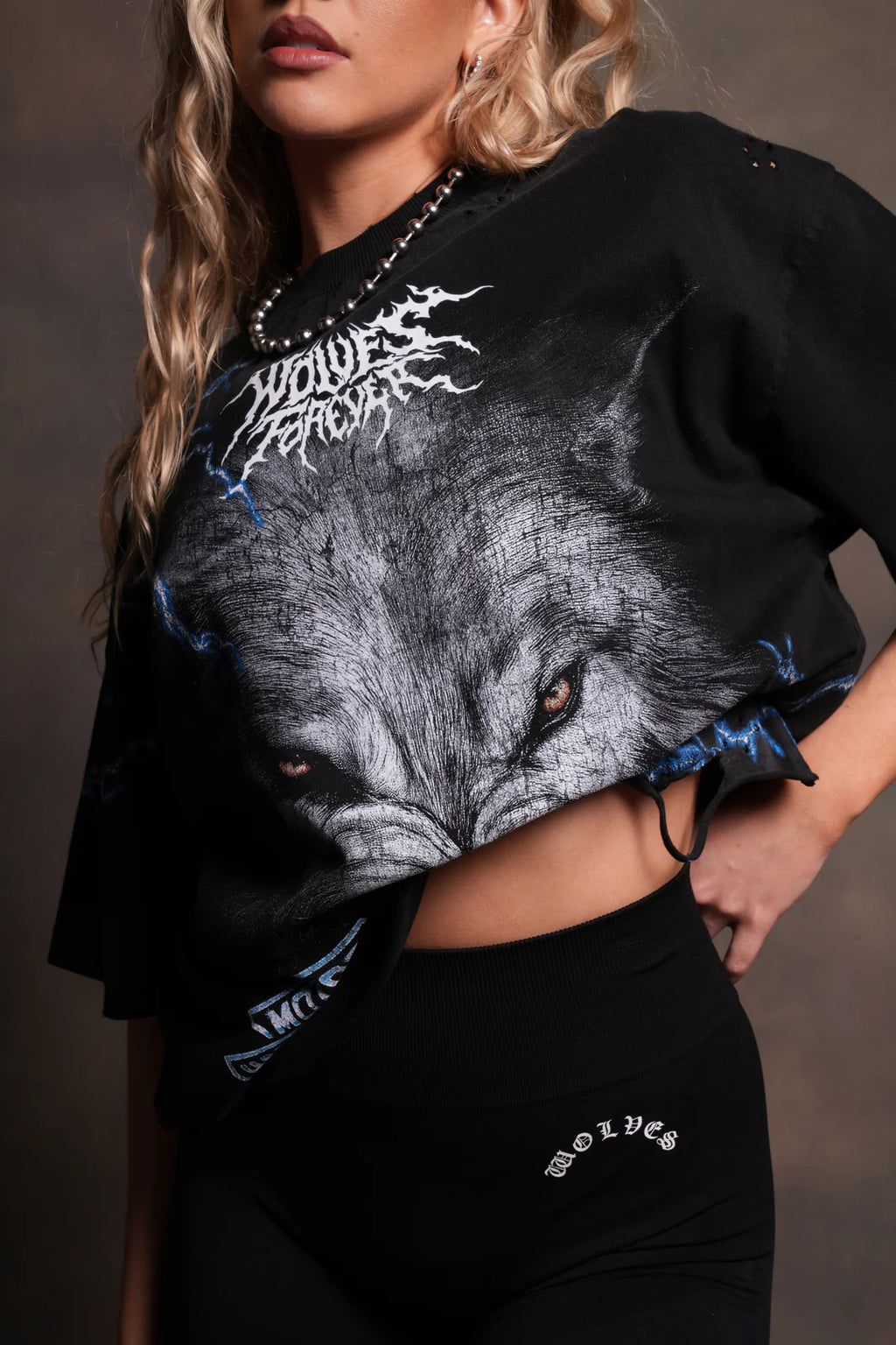 WE WERE NEVER THE SAME DISTRESSED GRUNGE TEE IN BLACK DRIFT WASH