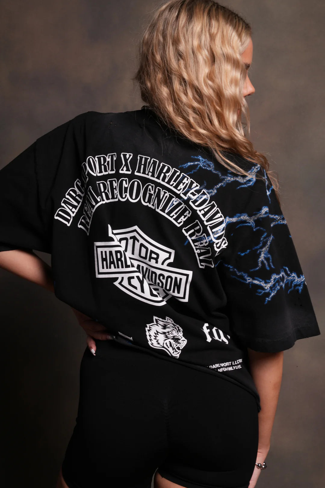 WE WERE NEVER THE SAME DISTRESSED GRUNGE TEE IN BLACK DRIFT WASH