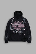 DARC BLOSSOM PIERCE HOODIE IN BLACK