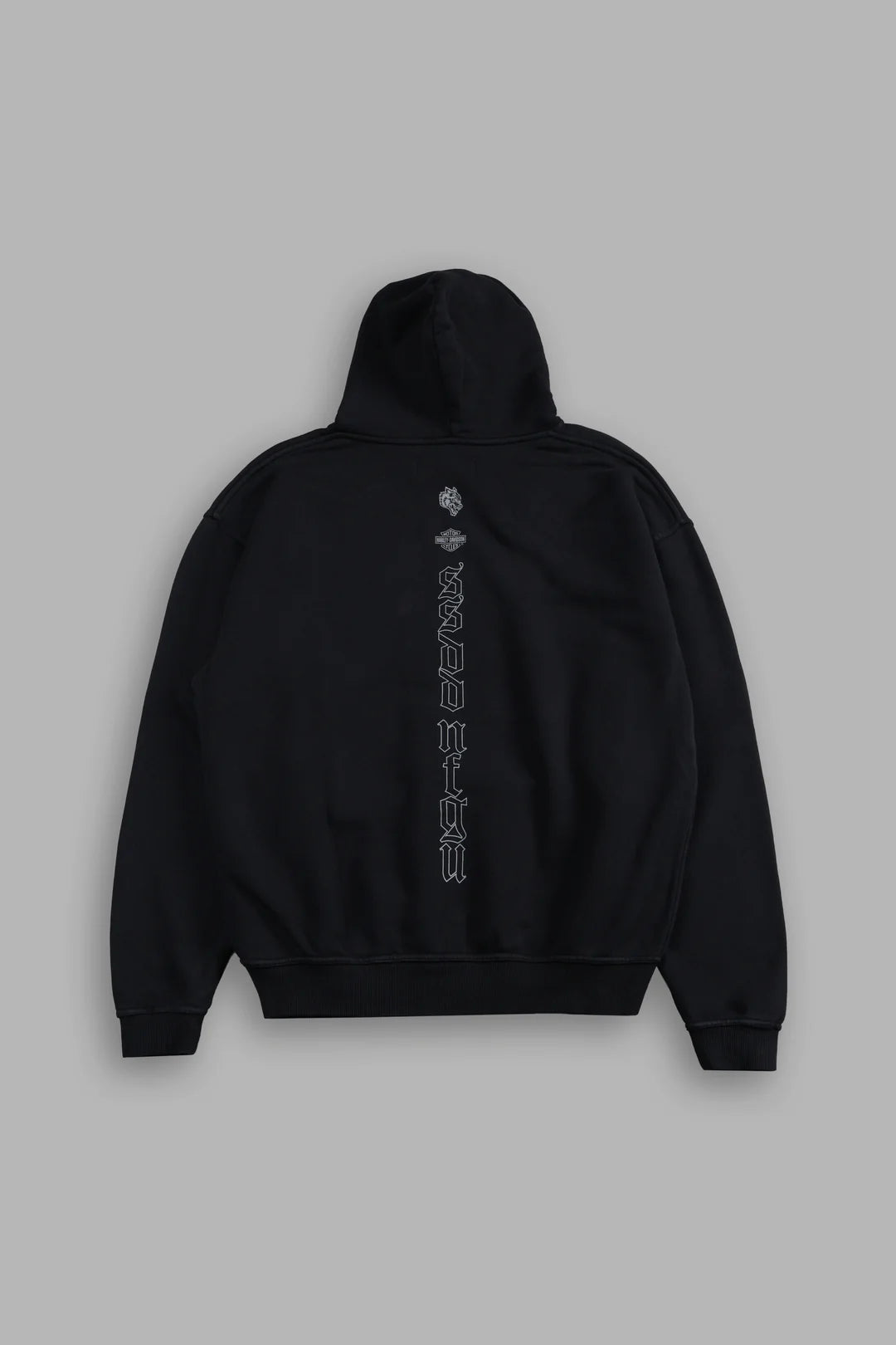 H-D MOTH INFERNO PIERCE HOODIE IN BLACK