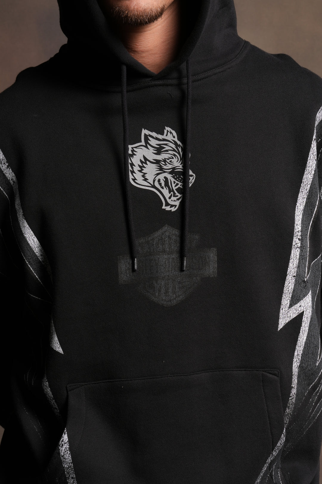 IRON SAKURA BISHOP HOODIE IN BLACK