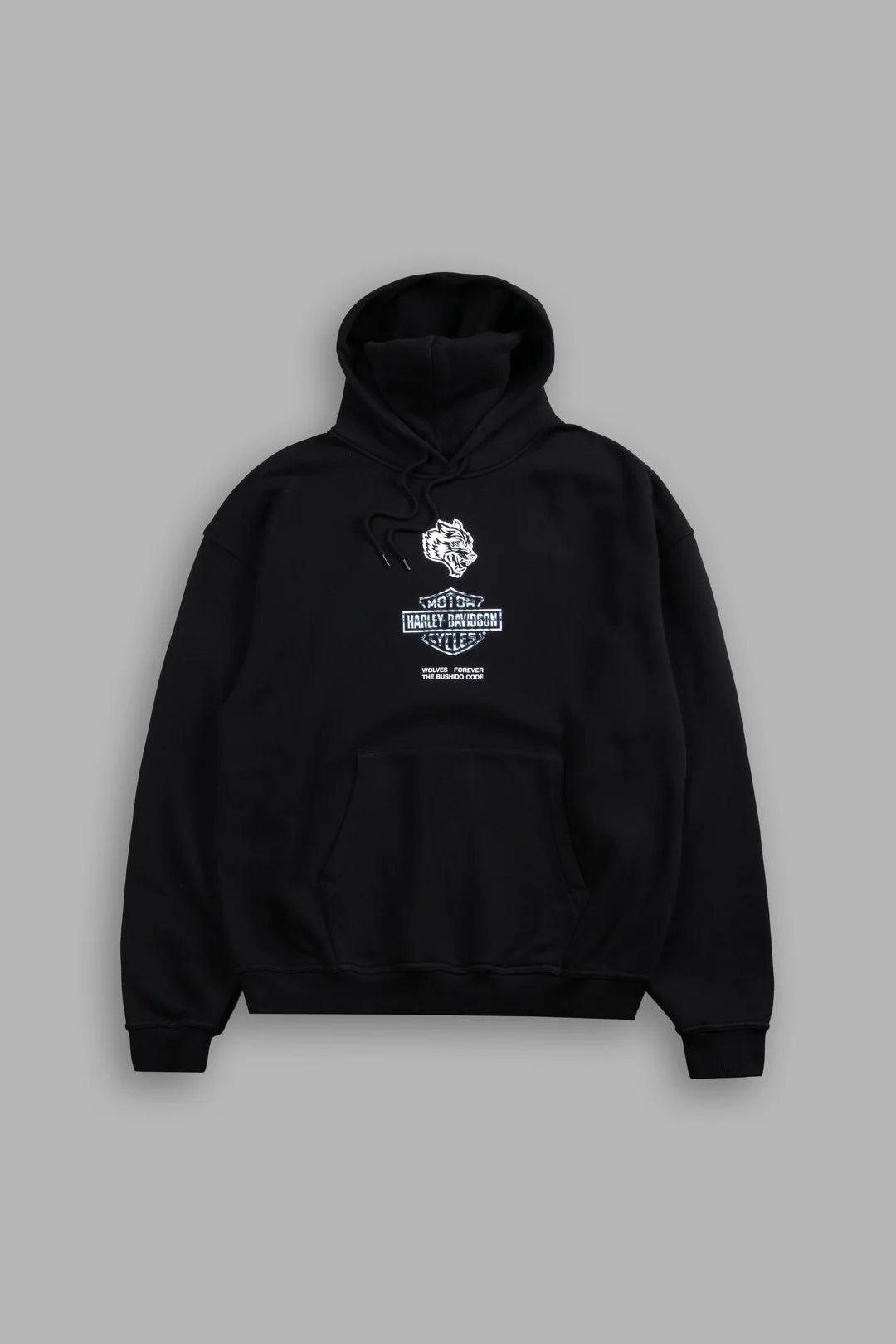 SKULLS & STEEL BISHOP HOODIE IN BLACK