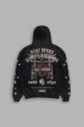MORI BLOSSOM BISHOP HOODIE IN BLACK DRIFT WASH