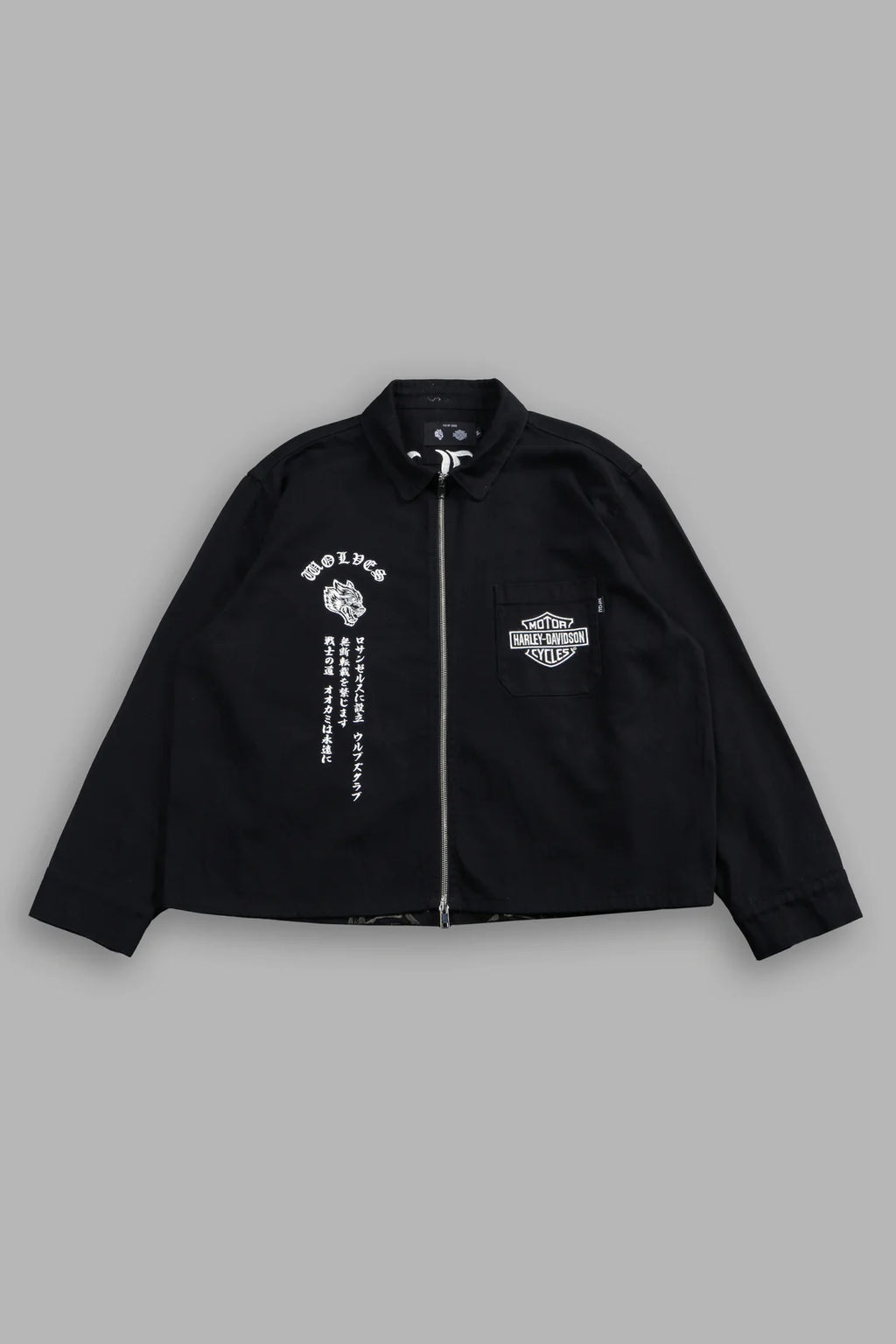 H-D WOLVES INFERNO LS VINCE SHIRT IN BLACK