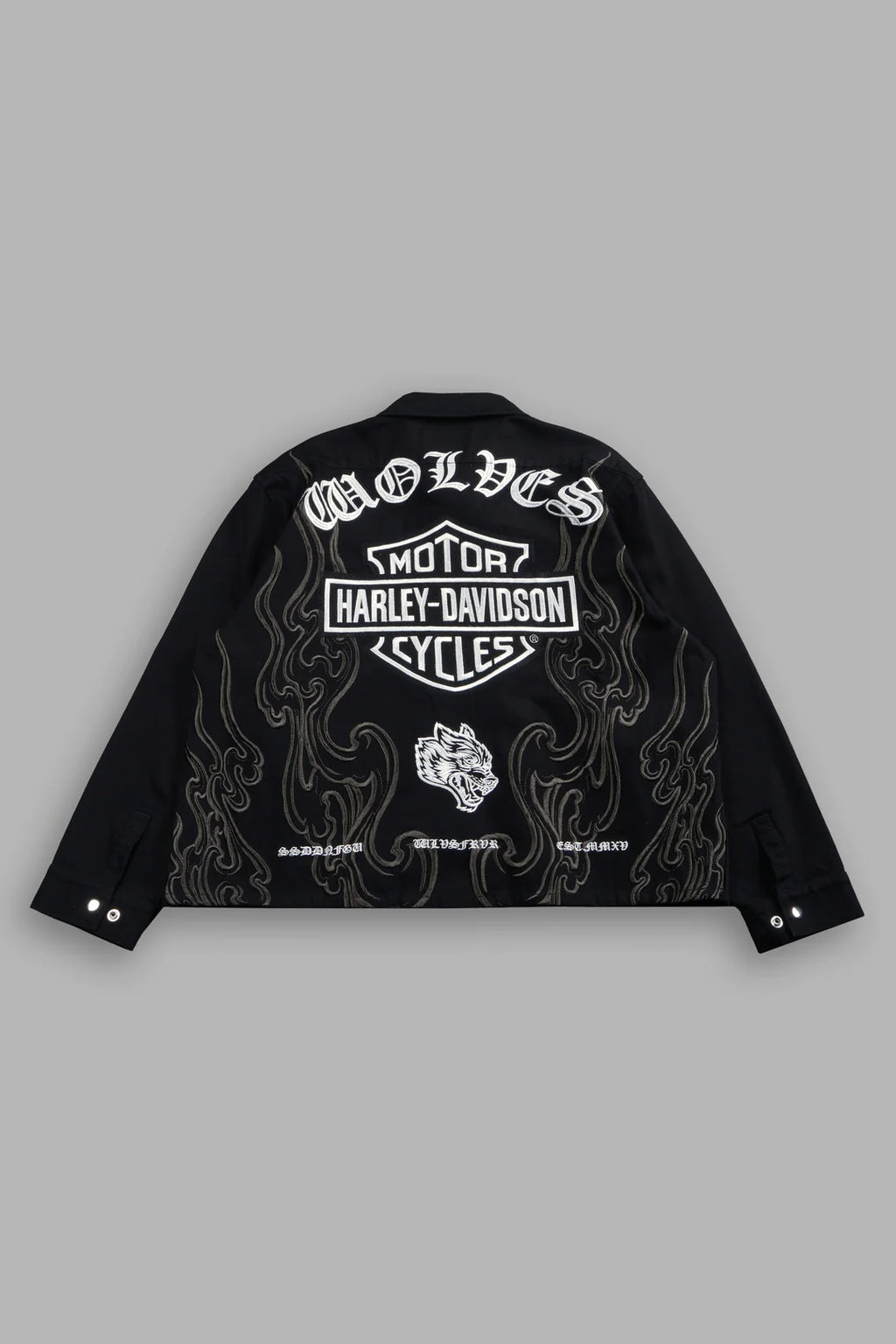 H-D WOLVES INFERNO LS VINCE SHIRT IN BLACK