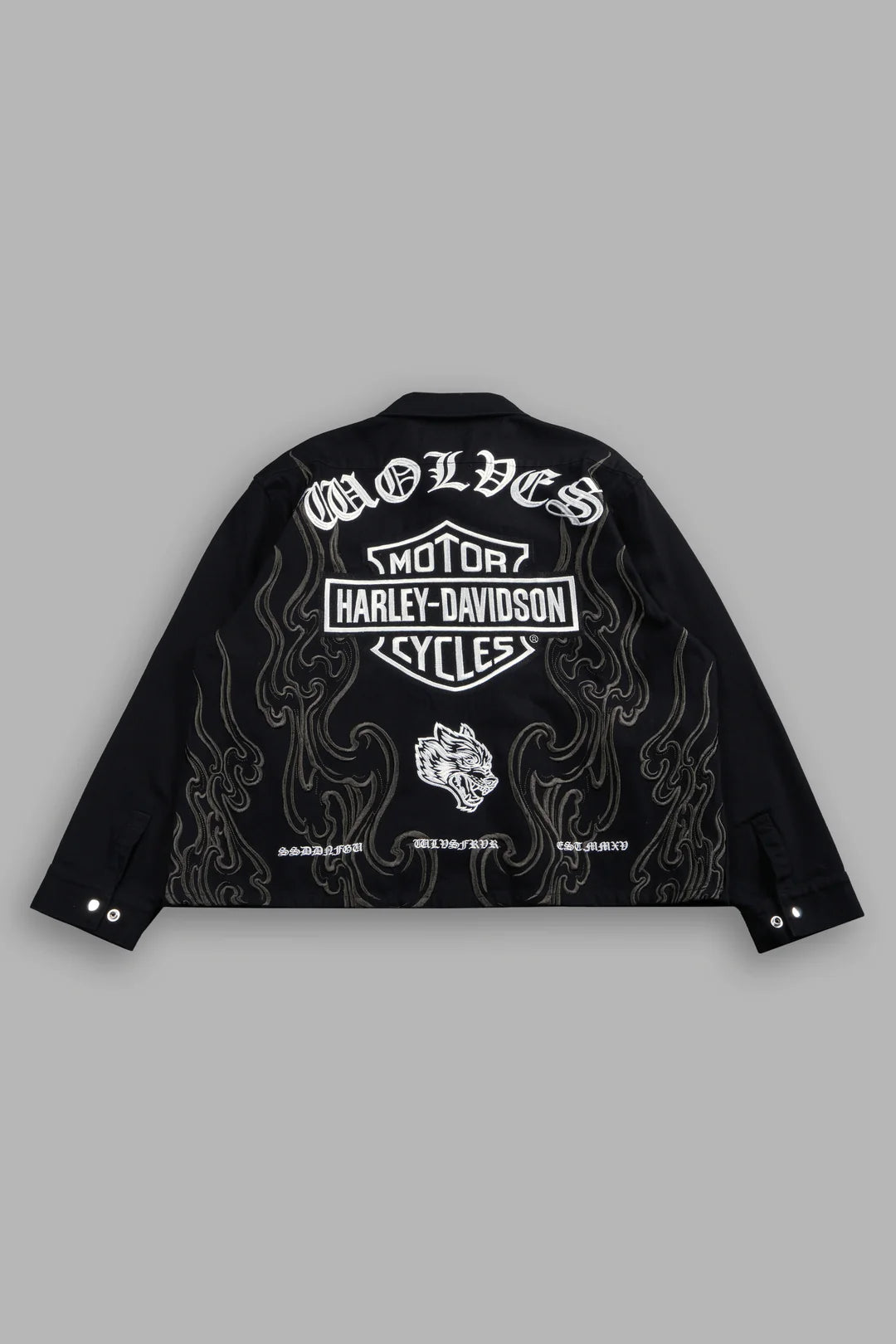 H-D WOLVES INFERNO LS VINCE SHIRT IN BLACK