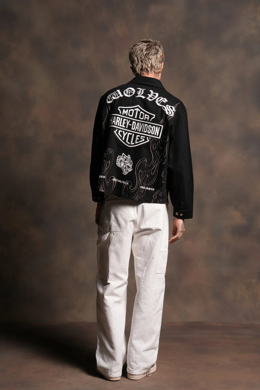 H-D WOLVES INFERNO LS VINCE SHIRT IN BLACK