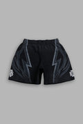 REAL RECOGNIZE REAL UNISEX OVERSIZED POST LOUNGE SWEAT SHORTS V2 IN BLACK DRIFT WASH