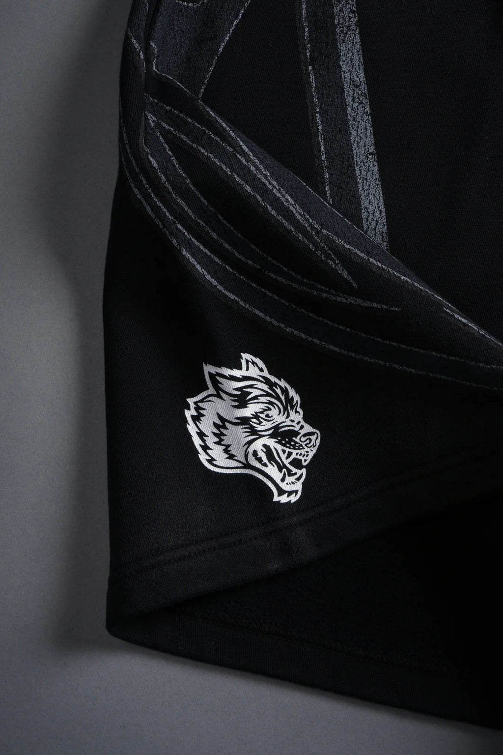 REAL RECOGNIZE REAL UNISEX OVERSIZED POST LOUNGE SWEAT SHORTS V2 IN BLACK DRIFT WASH