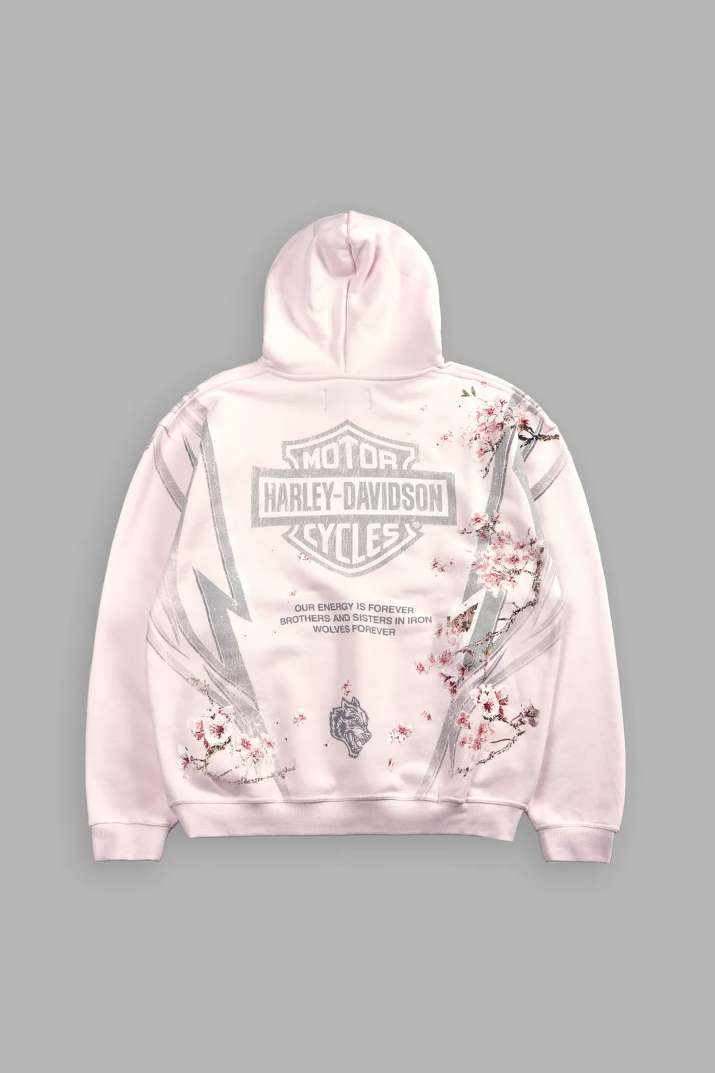 IRON SAKURA PIERCE HOODIE IN BLUSH PINK