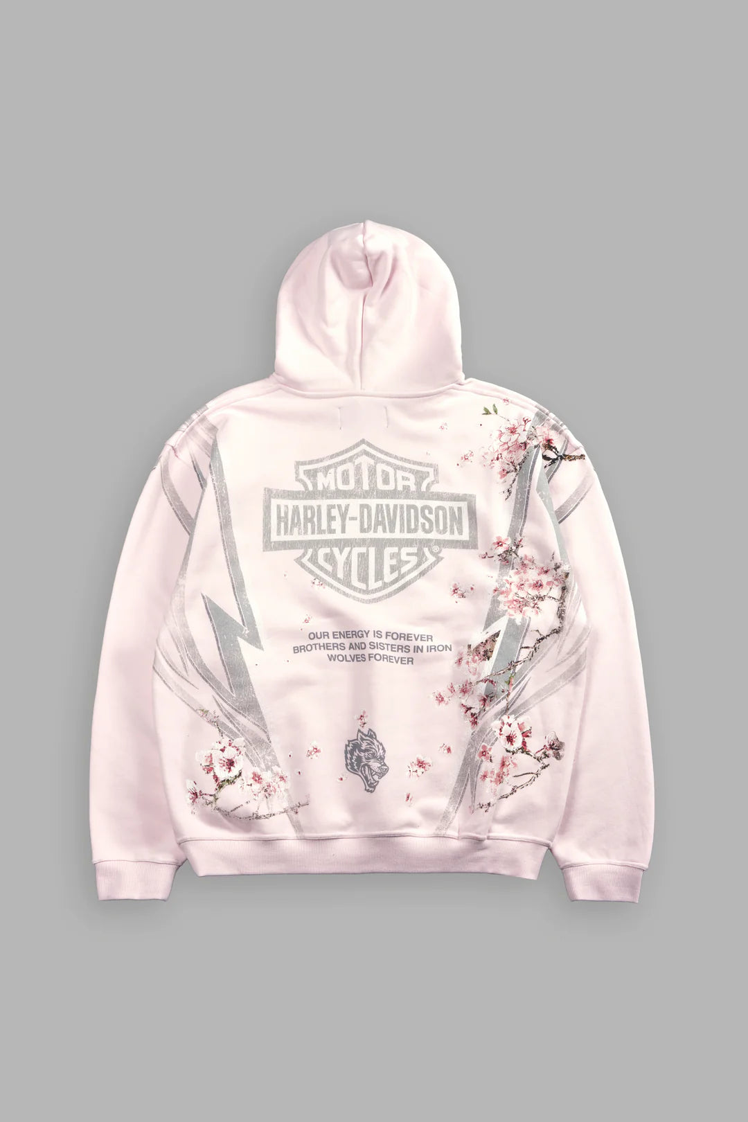 IRON SAKURA PIERCE HOODIE IN BLUSH PINK