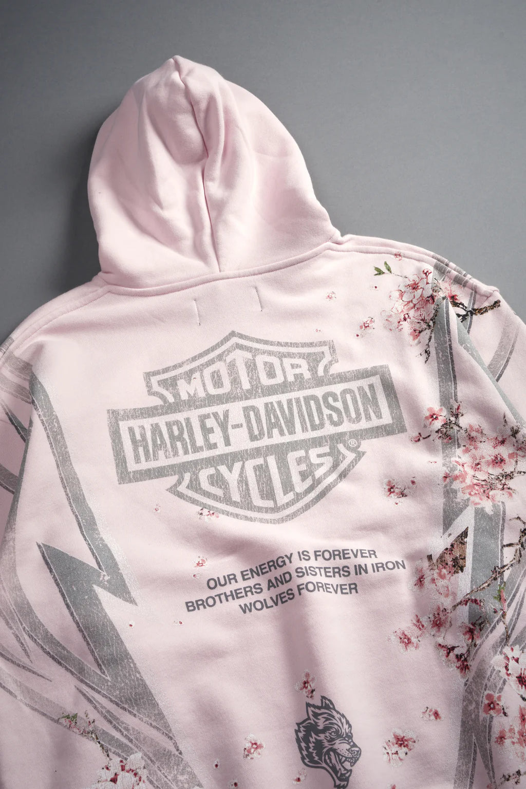 IRON SAKURA PIERCE HOODIE IN BLUSH PINK