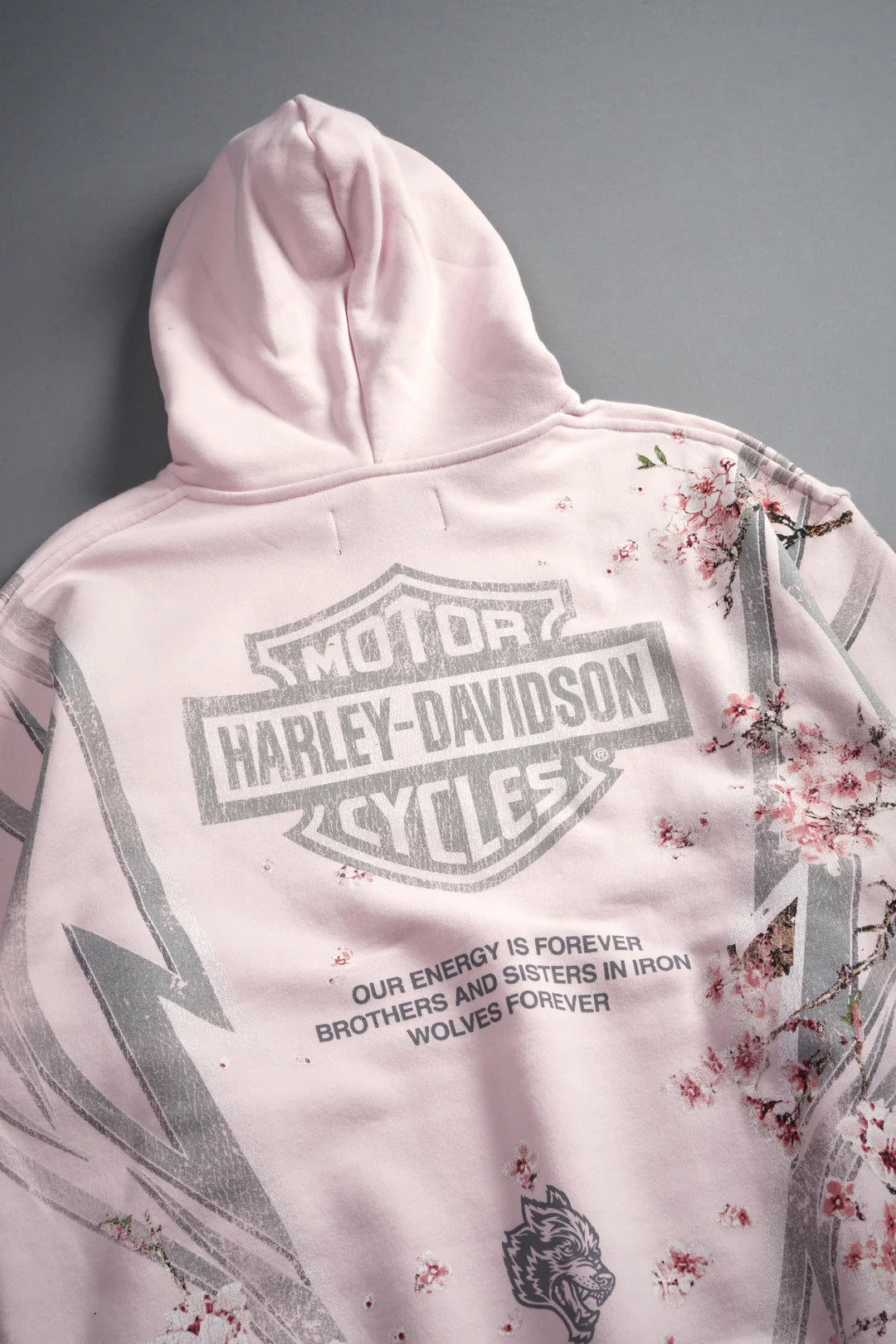 IRON SAKURA PIERCE HOODIE IN BLUSH PINK
