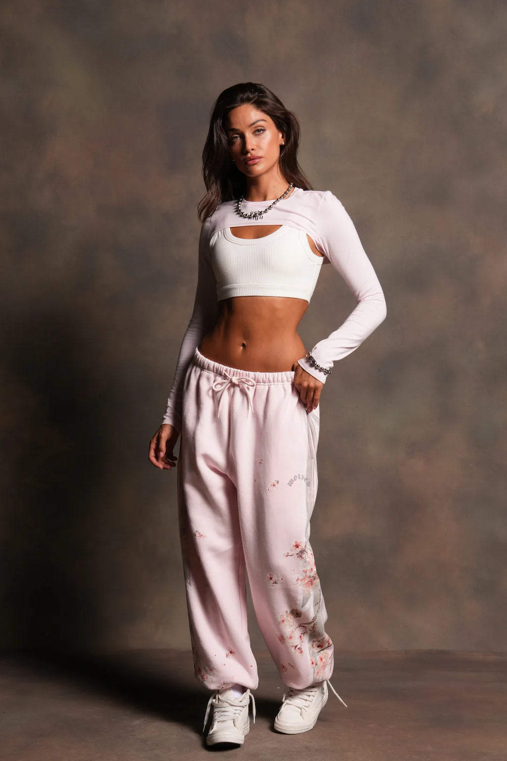 IRON SAKURA LIGHTWEIGHT LOUNGER SWEAT PANTS IN BLUSH PINK
