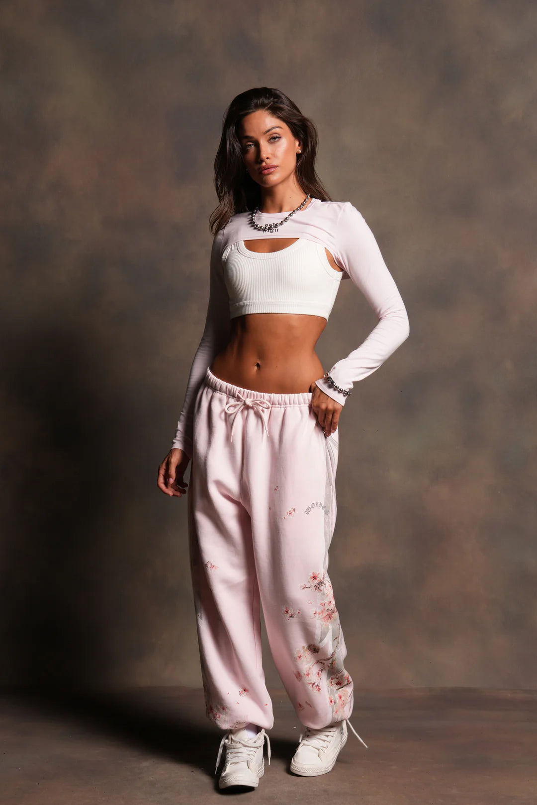IRON SAKURA LIGHTWEIGHT LOUNGER SWEAT PANTS IN BLUSH PINK