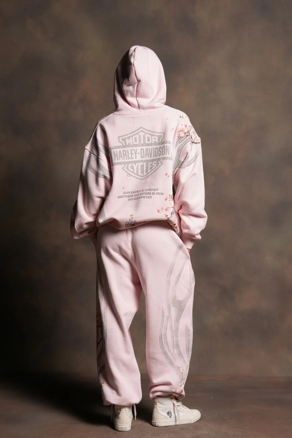 IRON SAKURA LIGHTWEIGHT LOUNGER SWEAT PANTS IN BLUSH PINK