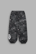 WOLF CHOPPER LIGHTWEIGHT LOUNGER SWEAT PANTS IN WARRIOR IN A GARDEN BLACK CAMO