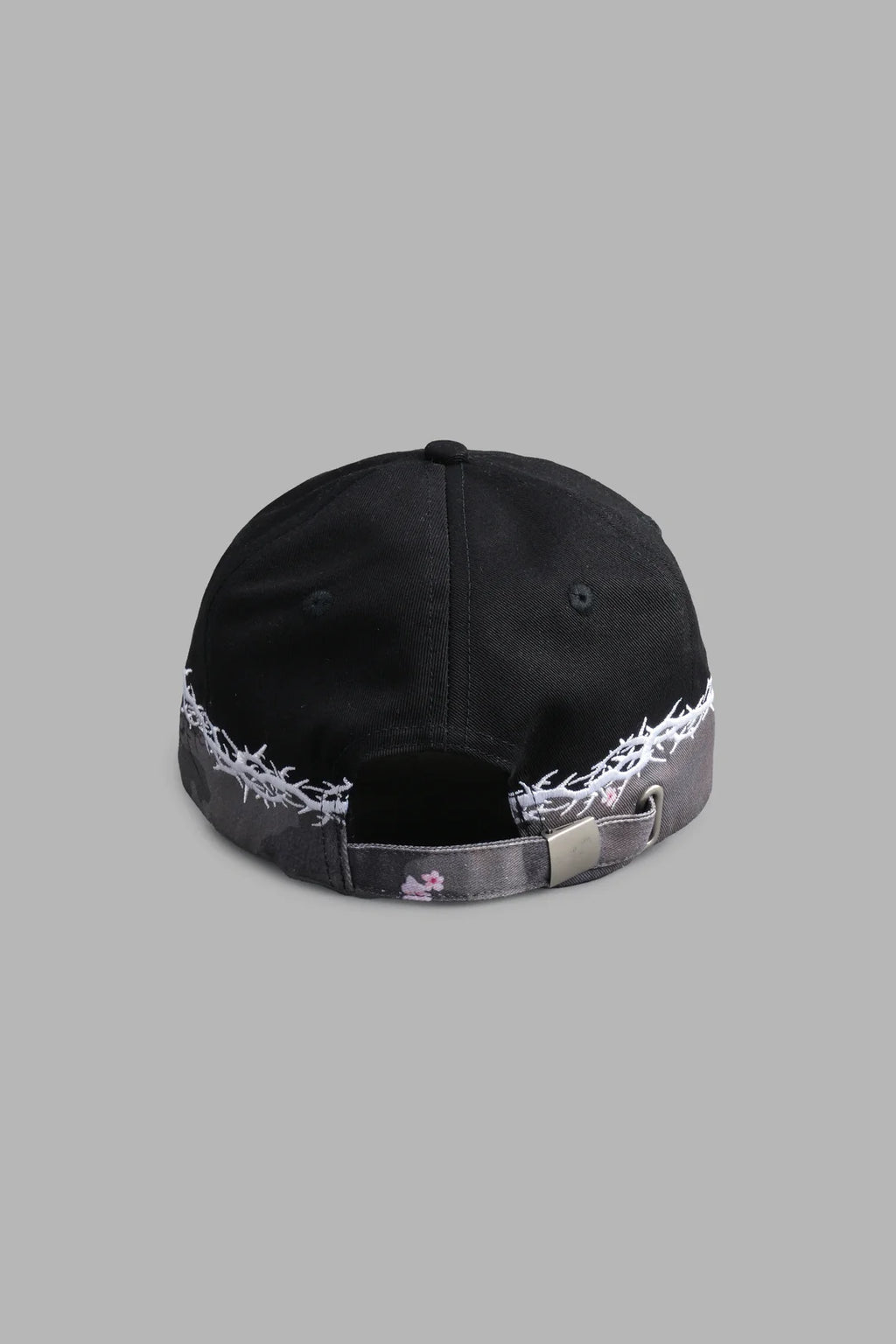 SCORCHED THORNS DAD HAT (V2) IN BLACK/BLOSSOM WOODLAND CAMO